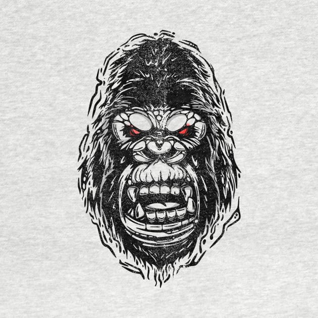 gorilla head by manuvila